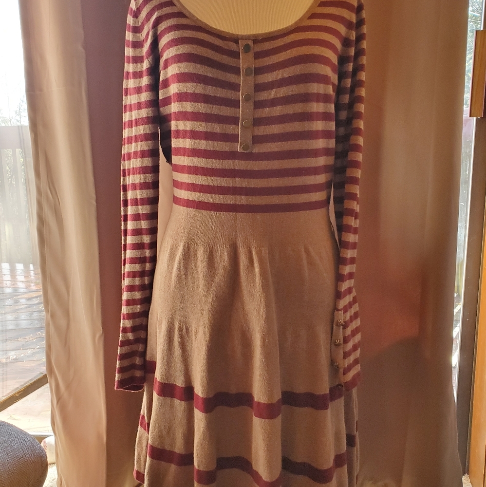Striped sweater dress